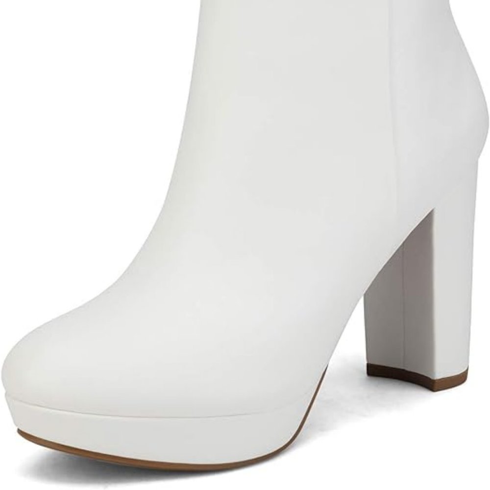DREAM PAIRS Women's Stomp High Heel Ankle Boots